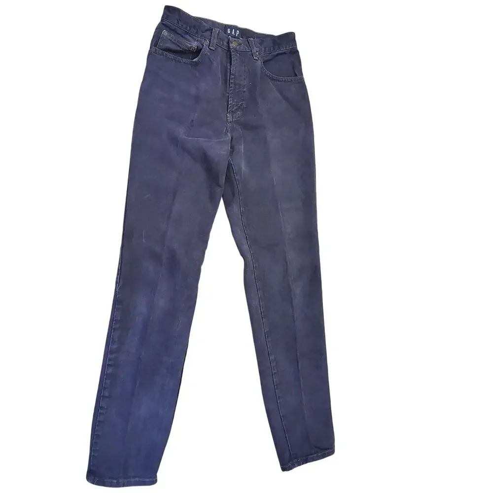 Gap 90s Vintage Heavyweight Indigo Mom Jeans High Rise Tapered Womens 6 Long USA